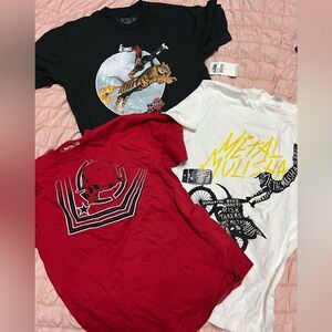 Boys metal mullisha t shirt lot size medium (size 10/12)
